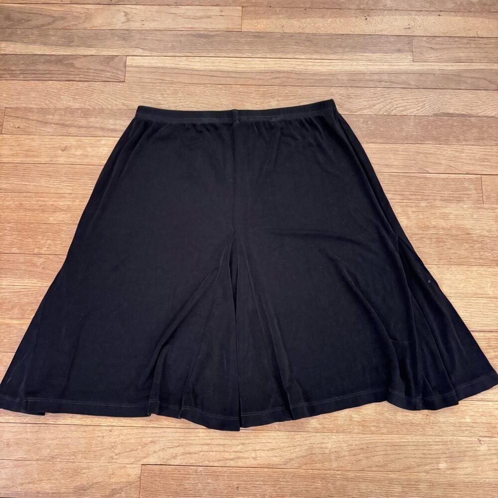 Christina Hope stretchy elastic waist ribbed knee length a-line skirt | MP
 b5